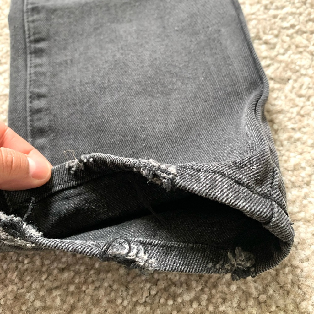 Princess Polly ZAIDEN STRAIGHT LEG JEANS BLACK DENIM Size 6 Women - Picture 11 of 12